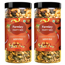 Deals and Offers on - Farmley Party Mix 1kg (2 x 500g Combo Pack) | Mixed Nuts | Healthy Snacks Contains Mixed Dry Fruits, Nuts And Seeds Deals, Discounts & Offers on - Farmley Party Mix 1kg (2 x 500g Combo Pack) | Mixed Nuts | Healthy Snacks Contains Mixed Dry Fruits, Nuts And Seeds
