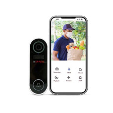Deals and Offers on - CP PLUS Smart WiFi Wireless Video Doorbell | 2MP Full HD Video | Super Wide View Angle | Night Vision | Real-Time Two-Way Audio | SD Slot up to 128GB | 20 Chime Melodies - CP-L23, Black Deals, Discounts & Offers on - CP PLUS Smart WiFi Wireless Video Doorbell | 2MP Full HD Video | Super Wide View Angle | Night Vision | Real-Time Two-Way Audio | SD Slot up to 128GB | 20 Chime Melodies - CP-L23, Black