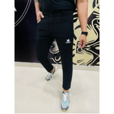 Deals, Discounts & Offers on  - LOUIS MONARCHMen Regular Fit Black Lycra Blend Trousers