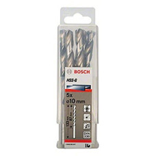 Deals, Discounts & Offers on Home Improvement - Bosch Professional Metal Drill Bits HSS-G With Diameter 10mm, Working Length- 87mm, Total Length- 133mm, Pack Of 5