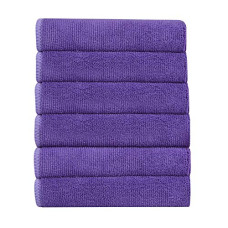 Deals, Discounts & Offers on Home Improvement - Bathla Spic & Span Multi Purpose Micro Fiber Cleaning Cloth - 340 GSM: 30cmx30cm (Pack of 6 - Purple)