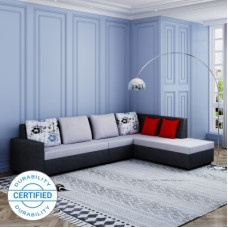 Deals and Offers on Furniture - Bharat Lifestyle Nano L Shape Fabric 6 Seater Sofa(Finish Color - Black Grey, DIY(Do-It-Yourself)) Deals, Discounts & Offers on Furniture - Bharat Lifestyle Nano L Shape Fabric 6 Seater Sofa(Finish Color - Black Grey, DIY(Do-It-Yourself))
