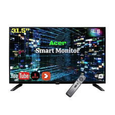 Deals, Discounts & Offers on  - Acer DA320Q 31.5 Inch Smart Full HD VA Panel LCD Monitor with LED Backlight I Streaming TV, Netflix, YouTube I Media Playback I Wireless Mirroring I Bluetooth5.0 I HDR10 I Desktop Mode I Remote