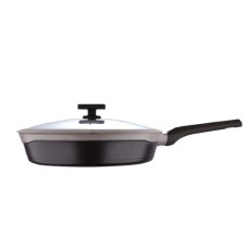 Deals and Offers on Cookware - Bergner Gastro Non-Stick Frypan with Glass Lid 32cm, Induction Base & Ergonomic Soft Touch Handles, Brown Deals, Discounts & Offers on Cookware - Bergner Gastro Non-Stick Frypan with Glass Lid 32cm, Induction Base & Ergonomic Soft Touch Handles, Brown