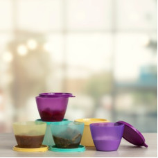Deals, Discounts & Offers on Kitchen Containers - TUPPERWARE Plastic Fridge Container - 400 ml(Pack of 6, Green, Purple, Yellow)