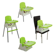Deals and Offers on Furniture - Safe-O-Kid Velin Baby Feeding Chair with 1 Year Full Replacement Promise, 4 in 1 Convertible, Adjustable Tray, Green Deals, Discounts & Offers on Furniture - Safe-O-Kid Velin Baby Feeding Chair with 1 Year Full Replacement Promise, 4 in 1 Convertible, Adjustable Tray, Green