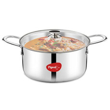 Deals, Discounts & Offers on  - Pigeon Elite Stainless Steel Triply Casserole 22 cm, Gas Stove and Induction Compatible
