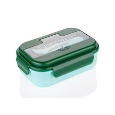Deals, Discounts & Offers on  - Attro Magic Lunch Box Comes with 3 Compartment,2 Spoons & Stylish Lid Use as Phone Holder Made with Heavy Platic Material BPA Free Perfect
