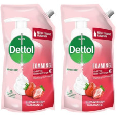 Deals and Offers on - Dettol Foaming Strawberry Hand Wash Refill Pouch(2 x 700 ml) Deals, Discounts & Offers on - Dettol Foaming Strawberry Hand Wash Refill Pouch(2 x 700 ml)