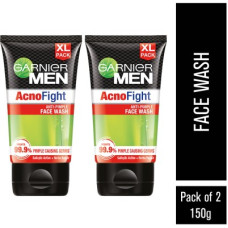 Deals, Discounts & Offers on  - Garnier Men Acno Fight Anti-Pimple , 150g (Pack of 2)| Repairs Skin & Balances Oils Face Wash(300 g)