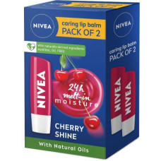 Deals, Discounts & Offers on  - NIVEA Cherry Fruity Shine Lip Balm Cherry(Pack of: 2, 9.6 g)