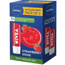 Deals, Discounts & Offers on  - NIVEA Strawberry Fruity Shine Lip Balm Strawberry(Pack of: 2, 9.6 g)