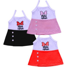 Deals, Discounts & Offers on  - [Sizes ] Disney By IcableBaby Girls Midi/Knee Length Casual Dress(Multicolor, Sleeveless)