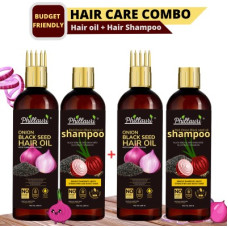 Deals and Offers on - Phillauri Red Onion Black Seed Oil Ultimate Hair Care Kit (Shampoo + Hair Oil)(4 Items in the set) Deals, Discounts & Offers on - Phillauri Red Onion Black Seed Oil Ultimate Hair Care Kit (Shampoo + Hair Oil)(4 Items in the set)