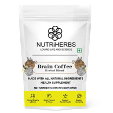 Deals and Offers on - NUTRI HERBS Brain Coffee with Goodness of Roasted Coffee Beans, Lions Mane Mushroom & MCT Powder Helps Reduce Stress & Anxiety - 4 Infusion Bags Deals, Discounts & Offers on - NUTRI HERBS Brain Coffee with Goodness of Roasted Coffee Beans, Lions Mane Mushroom & MCT Powder Helps Reduce Stress & Anxiety - 4 Infusion Bags
