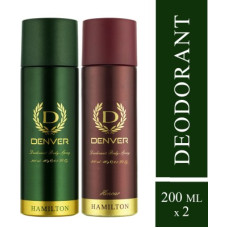 Deals, Discounts & Offers on  - DENVER Hamilton and Honour Combo Deodorant Spray - For Men(400 ml, Pack of 2)