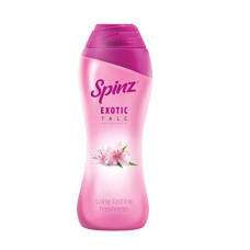 Deals and Offers on - Spinz Exotic Body Talc | Soothing Fragrance of Exotic Flowers | Aromatic Fragrance for Long Lasting Freshness | Gentle Touch Talcum Powder Deals, Discounts & Offers on - Spinz Exotic Body Talc | Soothing Fragrance of Exotic Flowers | Aromatic Fragrance for Long Lasting Freshness | Gentle Touch Talcum Powder