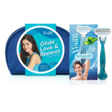 Deals and Offers on - Gillette Venus Smooth Hair Removal Razor + Beauty Pouch Deals, Discounts & Offers on - Gillette Venus Smooth Hair Removal Razor + Beauty Pouch