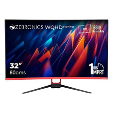 Deals, Discounts & Offers on  - [For SBI Credit Card] ZEBRONICS 32 inch WQHD 2K Curved 165Hz Gaming Monitor, HDR10, 1ms MPRT Response time, Free sync Support, HDMI, DP, 280 Nits max, 16.7M Colors, Built-in Speakers and Bezel Less Design ZEB-S32A