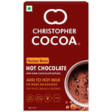 Deals and Offers on - Christopher Cocoa Hazelnut Mocha Hot Drinking Chocolate Powder with Dark Chocolate Buttons 200g Deals, Discounts & Offers on - Christopher Cocoa Hazelnut Mocha Hot Drinking Chocolate Powder with Dark Chocolate Buttons 200g