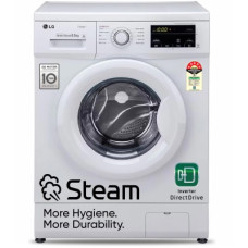 Deals, Discounts & Offers on Home Appliances - [For ICICI Credit Card EMI] LG 6.5 kg 5 Star with Steam, Inverter Direct Drive, 6 Motion Direct Drive, Touch Panel, 1000 RPM Fully Automatic Front Load Washing Machine with In-built Heater White(FHM1065SDW)
