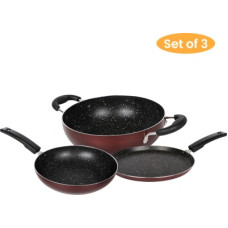 Deals and Offers on Cookware - SigriWala Classic Long Life Durable Non-Stick Coated Cookware Set(Aluminium, 3 - Piece) Deals, Discounts & Offers on Cookware - SigriWala Classic Long Life Durable Non-Stick Coated Cookware Set(Aluminium, 3 - Piece)