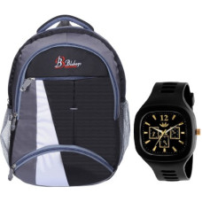 Deals and Offers on - blubags Bags 36 liters Black Backpack & Square Black Analogue Watch School Bag(Black, 36 L) Deals, Discounts & Offers on - blubags Bags 36 liters Black Backpack & Square Black Analogue Watch School Bag(Black, 36 L)