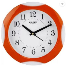 Deals and Offers on - Kadio Analog 20 cm X 20 cm Wall Clock (Orange, with Glass, Standard) - Round Deals, Discounts & Offers on - Kadio Analog 20 cm X 20 cm Wall Clock (Orange, with Glass, Standard) - Round