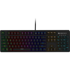 Deals, Discounts & Offers on  - ZEBRONICS Zeb-MAX Plus V2 Premium Mechanical Keyboard with 104 Tactile Switch Keys, 2 Step Stand, 18 Multicolor Modes, Braided & Gold Plated USB Cable, Integrated Multimedia Keys (Zeb-MAX Plus V2)
