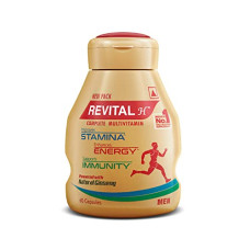 Deals and Offers on - Revital H Multivitamin For Men (60 Capsules) With Natural Ginseng, Zinc, 10 Vitamins & 8 Minerals For Daily Energy, Stamina & Immunity Deals, Discounts & Offers on - Revital H Multivitamin For Men (60 Capsules) With Natural Ginseng, Zinc, 10 Vitamins & 8 Minerals For Daily Energy, Stamina & Immunity