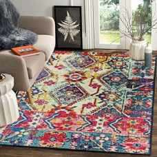Deals, Discounts & Offers on  - Status Contract 3 x 5 Feet Multi Printed Vintage Persian Carpet Rug Runner