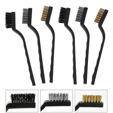 Deals, Discounts & Offers on Home Improvement - GLUN Wire Brush Cleaning Tool Kit, Set of 3 Brushes Steel Bristles Multi Utility Brush Household Cleaning Brush