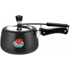 Deals, Discounts & Offers on Cookware - Pigeon by Stovekraft 3 Litre Special Plus Contura Hard Anodised Inner Lid Induction Base Pressure Cooker (Black) BIS Certified