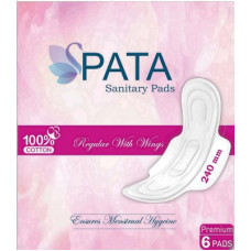 Deals, Discounts & Offers on  - PATA Premium High Absorption 100% Cotton Soft & Rash Free 240mm (06 PCS- 6PCS PKT) Sanitary Pad(Pack of 6)