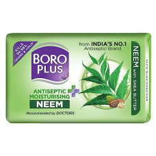 Deals, Discounts & Offers on  - BoroPlus Antiseptic And Moisturising Bathing Neem Soap With Neem, Tea Tree, Aloe Vera & Shea Butter | 99.9% Germ And Virus Protection | For Smooth, Soft, Moisturised & Nourished Skin, 125G (Pack Of 4)