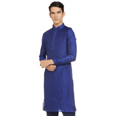Deals, Discounts & Offers on Women - Manthan Men's Mandarin Collar Full Sleeves Ethnic Knee Length Kurta