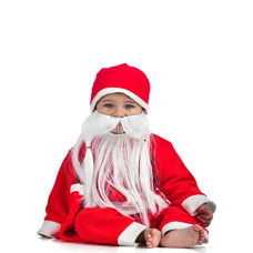 Deals, Discounts & Offers on  - BookMyCostume Santa Claus With Premium Beard Complete Set Christmas Kids & Adults Fancy Dress Costume - Premium 1-2 years