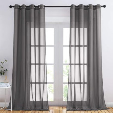 Deals, Discounts & Offers on Baby Care - STITCHNEST Linen Textured Sheer Curtains, Semi Transparent & Light Filtering Door Curtains with Tieback and Eyelets, Pack of 1 (Windows - 5 feet x 4 feet)