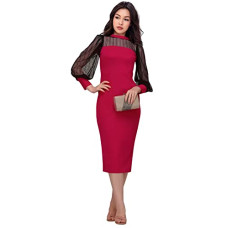 Deals, Discounts & Offers on Women - LookMark Women's Lycra Blend Tunic Maxi Dress