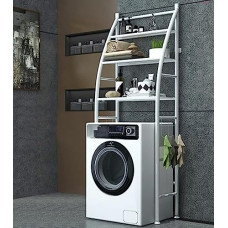Deals, Discounts & Offers on Home Improvement - HOOBRO 3 Layer Over The Washing Machine Storage Rack Metal Bathroom Shelf Space Saving Organizer