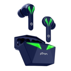 Deals, Discounts & Offers on Headphones - pTron Bassbuds Jade Truly Wireless Earbuds, 40ms Gaming Low Latency TWS, Stereo Calls, 40Hrs Playtime, Punchy Bass, in-Ear Bluetooth Headphones, Fast Type-C Charging & IPX4 Waterproof (Blue)