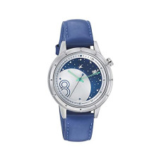 Deals, Discounts & Offers on Women - Fastrack Women Leather Space Analog Silver Dial Watch-Nn6194Sl01/Nn6194Sl01, Band Color-Blue