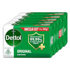 Deals, Discounts & Offers on  - Dettol Original Germ Protection Bathing Soap Bar (750gm) | Kills 99.99% germs, 150 - Pack of 5