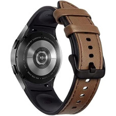 Deals, Discounts & Offers on  - MOROFY No Gaps 20MM Hybrid Rubber Leather Watch Strap Compatible with Samsung Galaxy Watch 6 Classic Bands 47/43/44/40mm, Samsung Galaxy Watch 5 Band 40mm 44mm, Galaxy Watch 5 Pro 45mm, Galaxy Watch 4 40mm 44mm, Galaxy Watch 4 Classic Band 42mm 46mm - Bro