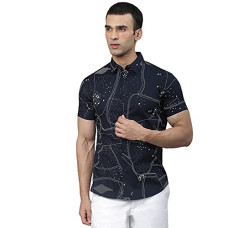 Deals, Discounts & Offers on Men - Dennis Lingo Men's Printed Slim Fit Cotton Casual Shirt