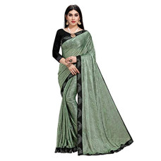 Deals and Offers on Women - Anand Sarees Lycra Blend, embellished lace border Women's Sarees Deals, Discounts & Offers on Women - Anand Sarees Lycra Blend, embellished lace border Women's Sarees