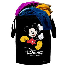 Deals, Discounts & Offers on  - Kuber Industries Disney Print Waterproof Canvas Laundry Bag|Mickey Mouse Print|Toy Storage|Laundry Basket Organizer, Capicity 45 L (Black)