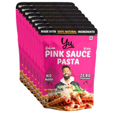 Deals, Discounts & Offers on  - Yu Foodlabs - Italian Pink Sauce Pasta - No Maida - No MSG - Zero Preservatives - Instant Penne Pasta With Sauce - Ready To Eat Pasta in 5 mins - 520g (65g x Pack of 8)
