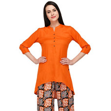 Deals, Discounts & Offers on Women - [Size XS] Pistaa's Viscose High Low Hem Short Kurti with Plus Size