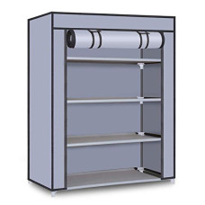 Deals, Discounts & Offers on  - Ebee Store Iron Collapsible Shoe Stand (Grey, 4 Shelves)